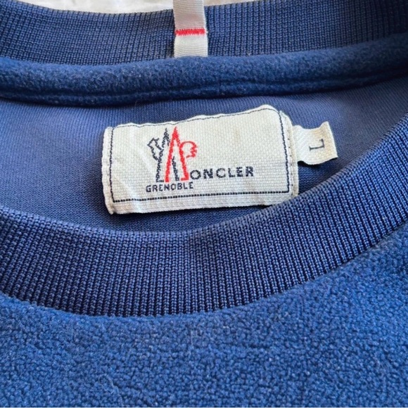 Navy Blue Moncler Crewneck Sweatshirt - Picture 4 of 9